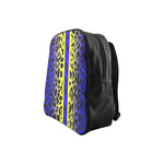 JAGUAR SKIN BLUE School Backpack (Medium)