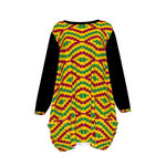 KENTE FRACTAL  Women's Loose Crew Neck shirt