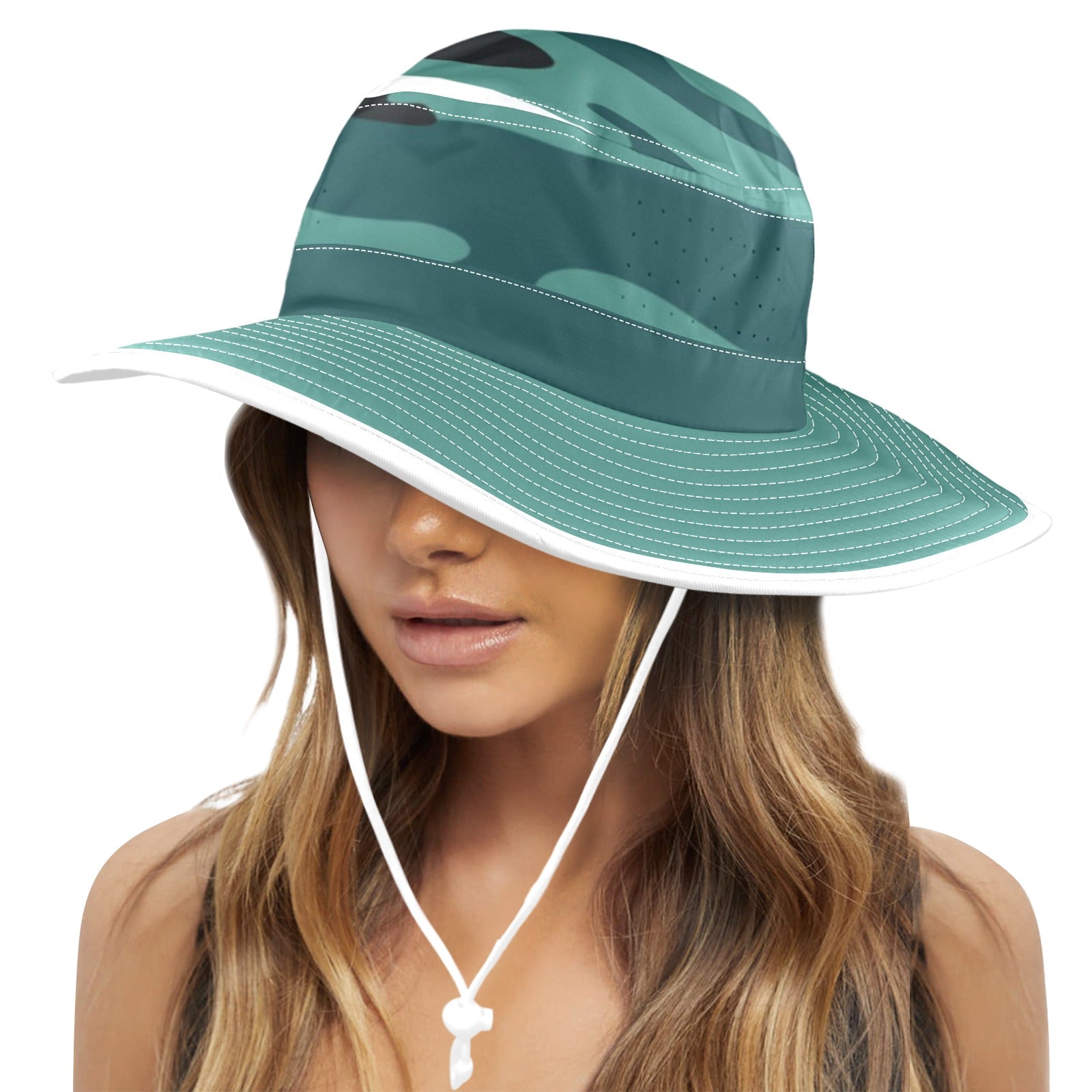 CAMOUFLAGE Wide Brim Bucket Hat