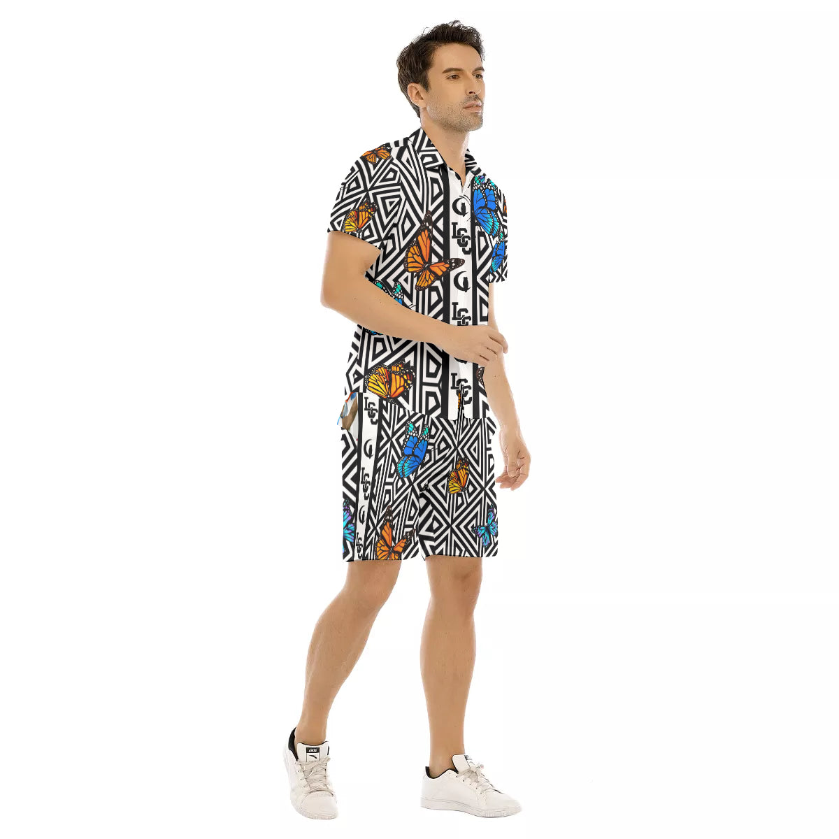 BUTTERFLY LCC Men's Short Sleeve Shirt Sets