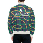PLAID IN GOLD Quilted Bomber Jacket for Men