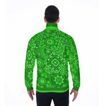 BANDANA VIRAL GREEN Stand Collar Jacket