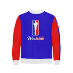 WESTSIDE Men's Rib Cuff Crew Neck Sweatshirt