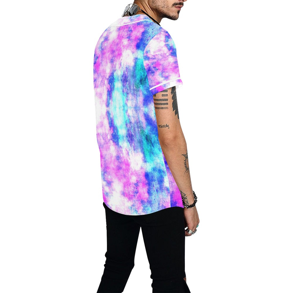 COLORFULL All Over Print Baseball Jersey for Men