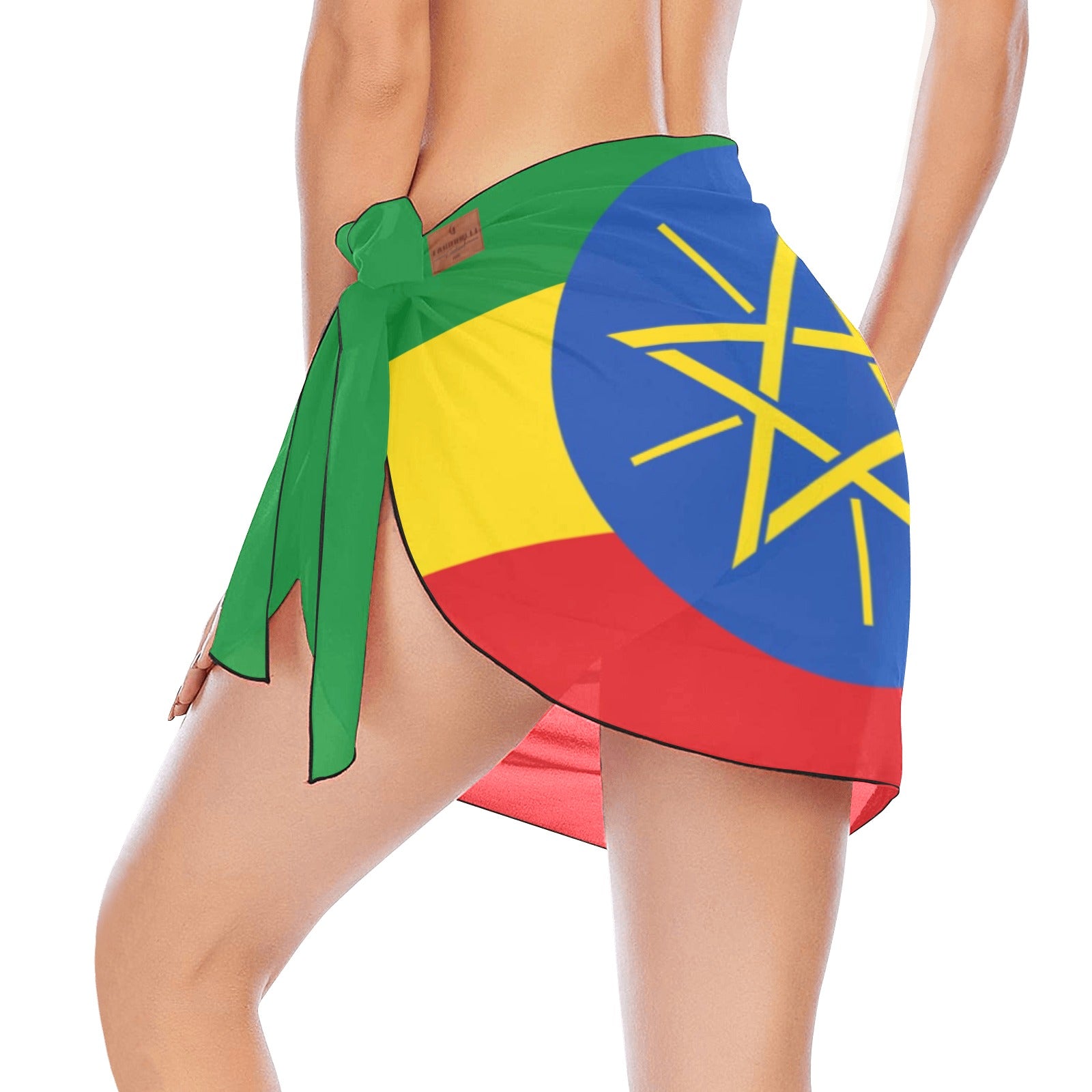 ETHIOPIA FLAG Beach Sarong Wrap