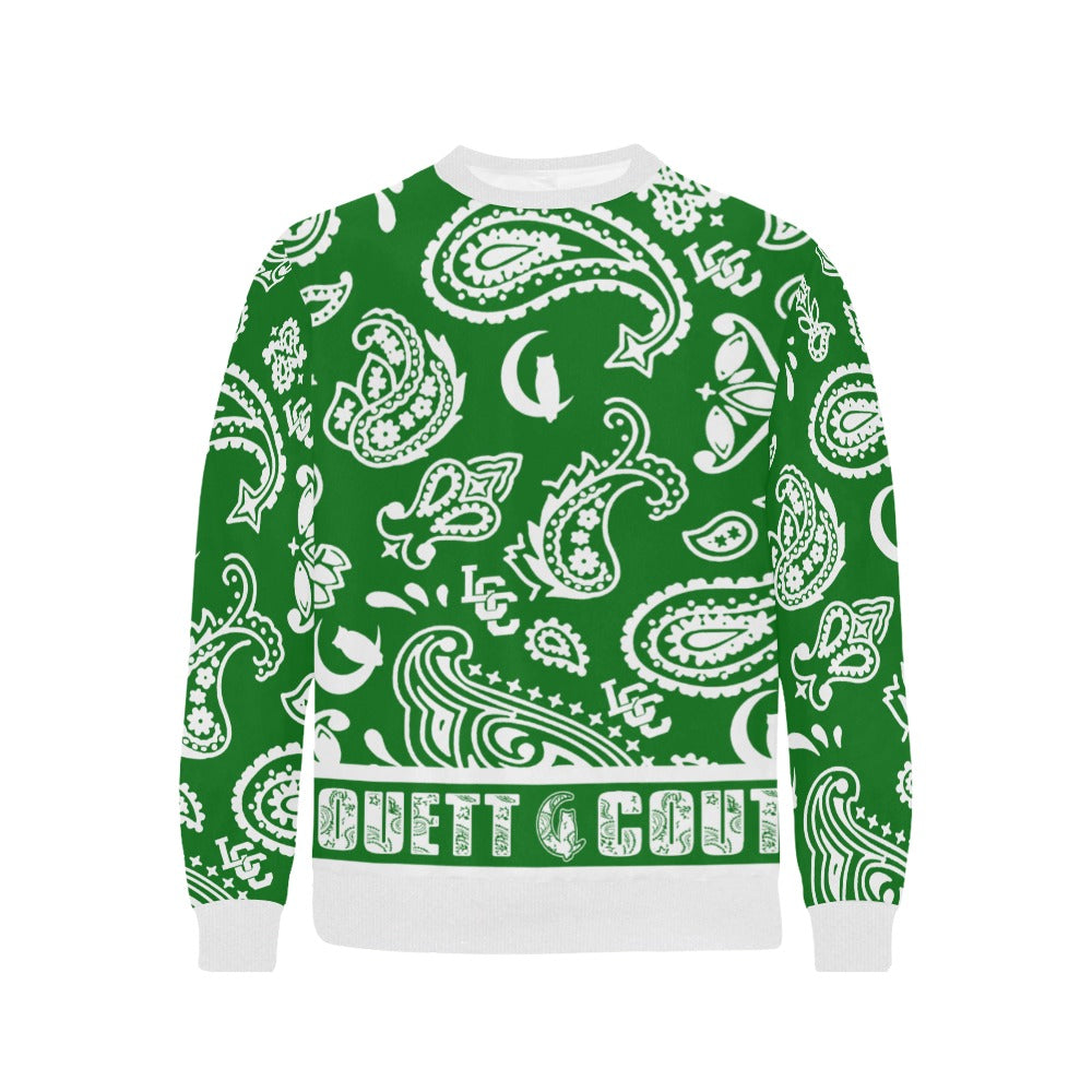 BANDANA PAISLEY Men's Rib Cuff Crew Neck Sweatshirt