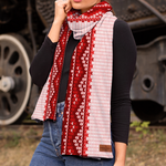 LCC KNITTED RED Velvet Scarf