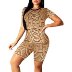 TEMBE ART WOOD Women's Short Yoga Set