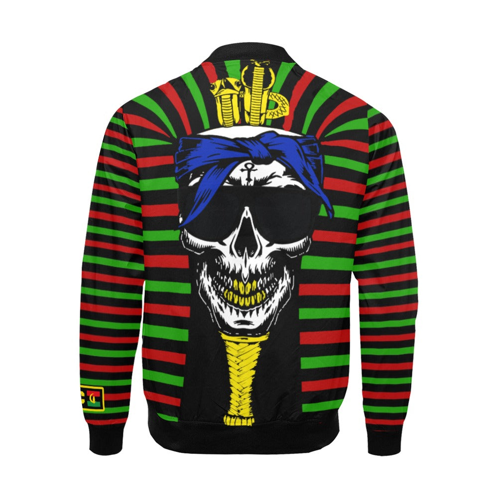 RBG C SKULL All Over Print Bomber Jacket for Men