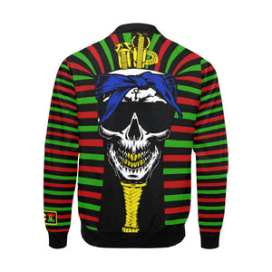 RBG C SKULL All Over Print Bomber Jacket for Men