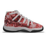 TIE DYE RED Men's High Top Basketball Shoes
