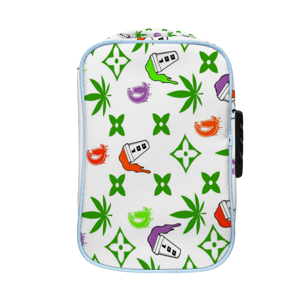 LEAN BACC Bags Combination Lock Active Charcoal Cigar Bag Zipper Closure