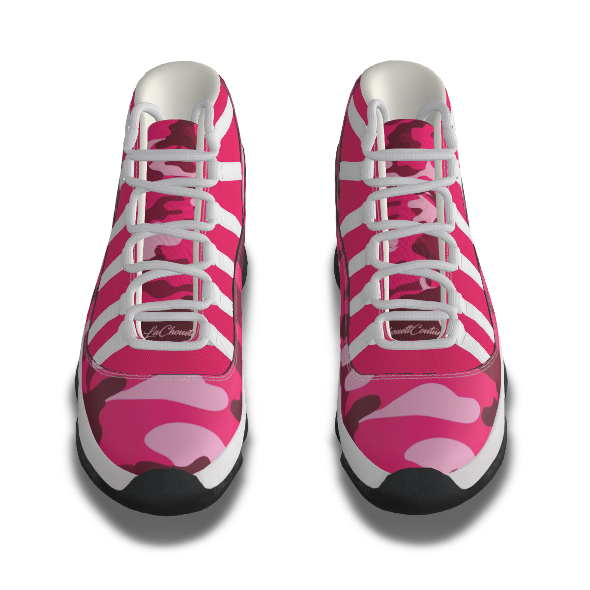 CAMOUFLAGE PINKISH Men's High Top Basketball Shoes