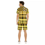 FLEXIN PLAID YLW Men's Short Sleeve Shirt Sets