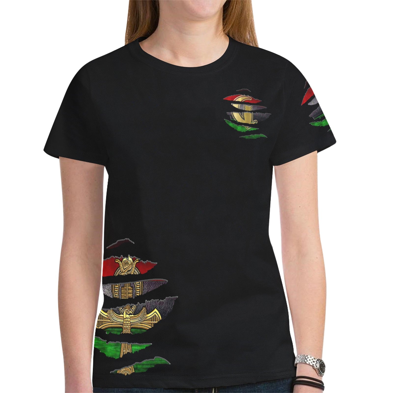 RBG ANKH RIPPED T-shirt for Women