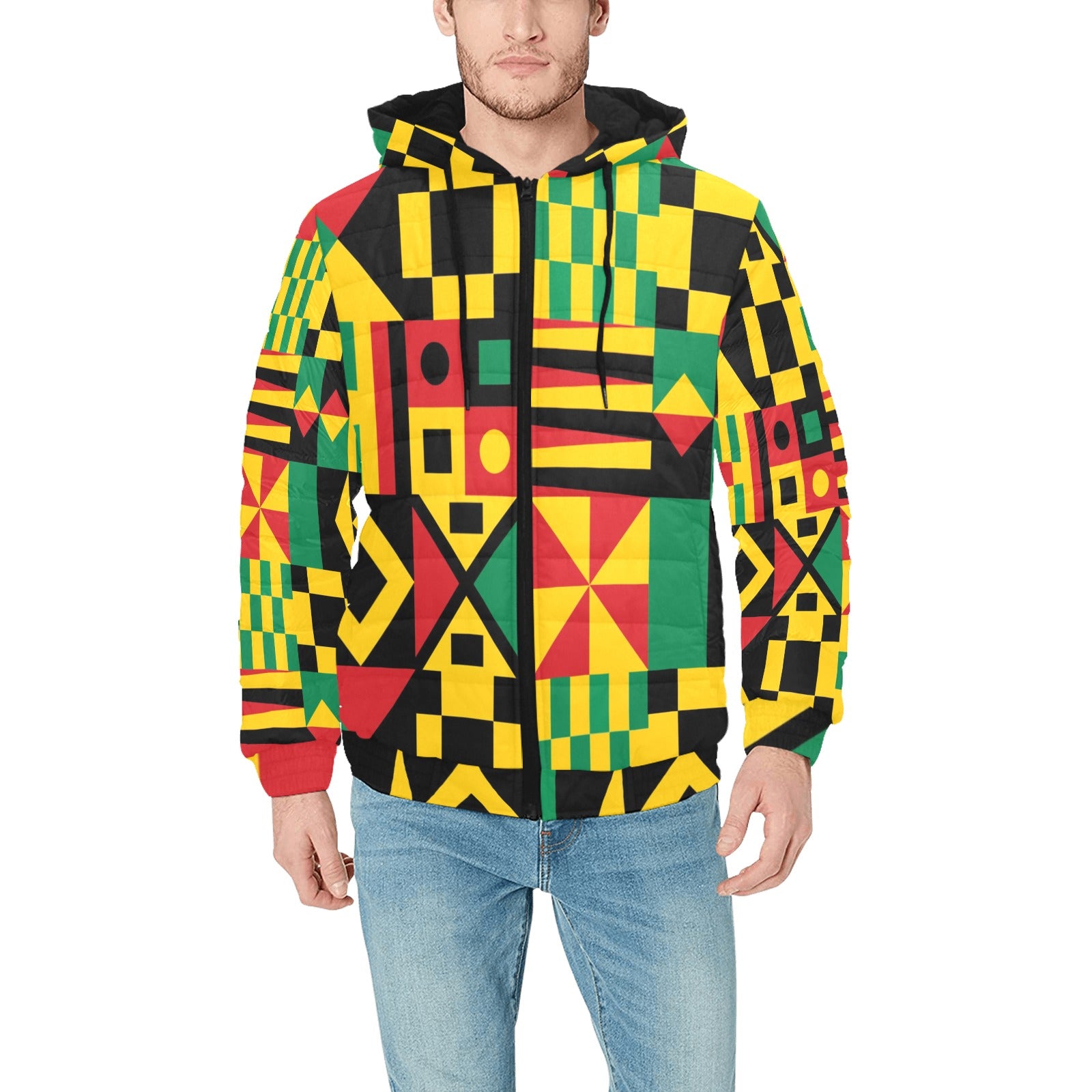 KENTE BUTAN Men's Padded Hooded Jacket