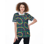 PLAID IN GOLD Women's Polo Shirt