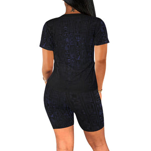 HIERO BLUE Women's Short Yoga Set