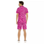 BANDANA PINKISH Men's Short Sleeve Shirt Sets