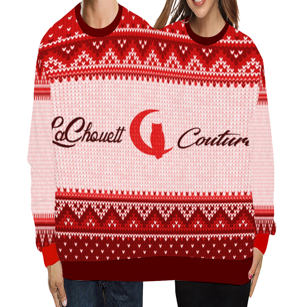 LCC Knitted RED Sweater Fashion Couple Sweatshirt