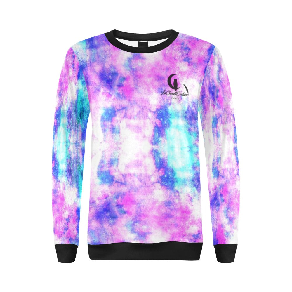 COLORFULL All Over Print Crewneck Sweatshirt for Women