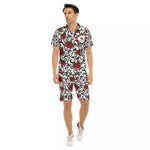RED ROSES Men's Short Sleeve Shirt Sets