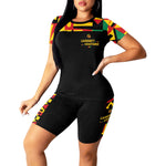 KENTE BUTAN Women's Short Yoga Set
