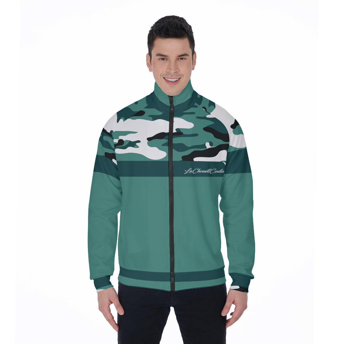 CAMOUFLAGE MORPH Stand Collar Jacket