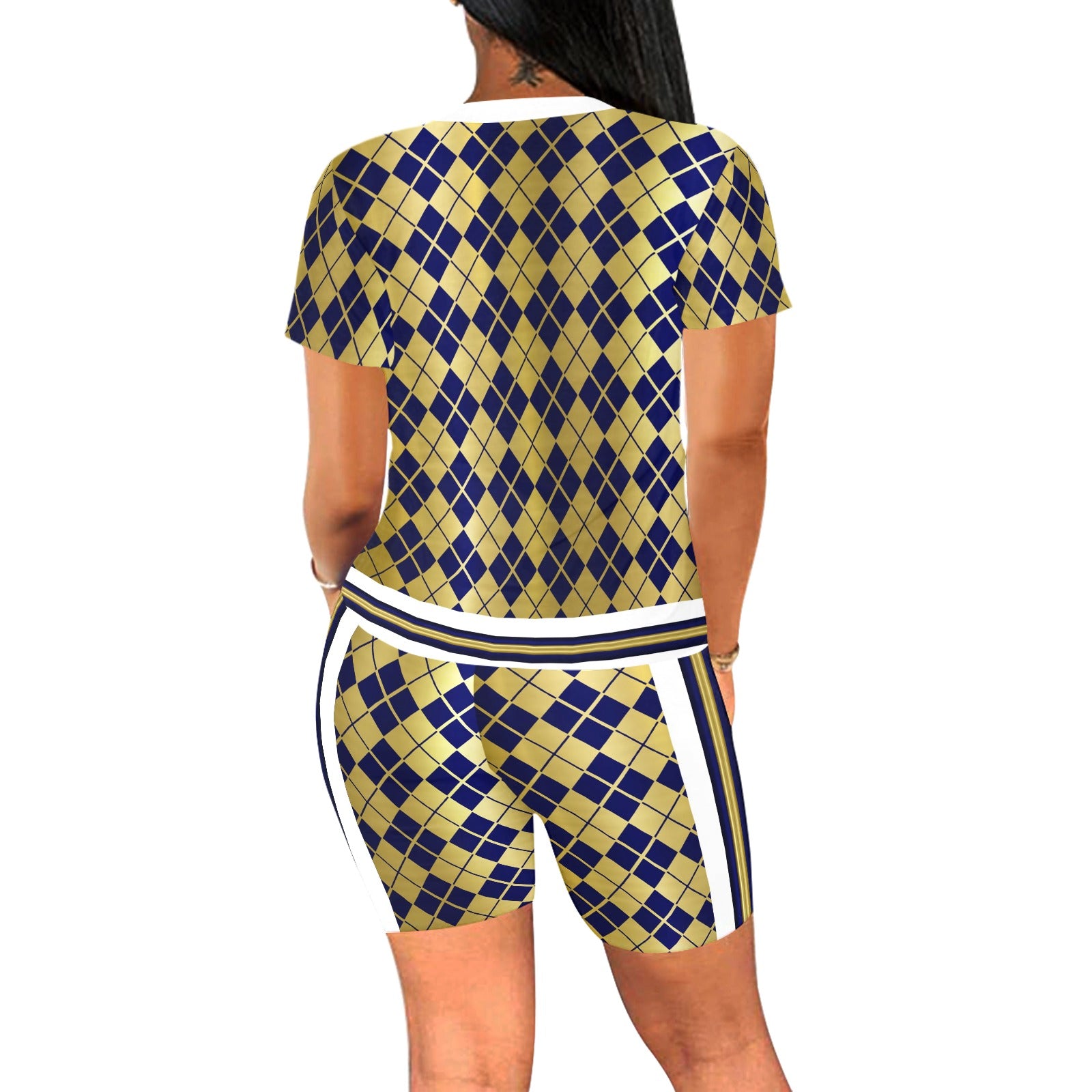 ARLEQUIN BLUE Women's Short Yoga Set