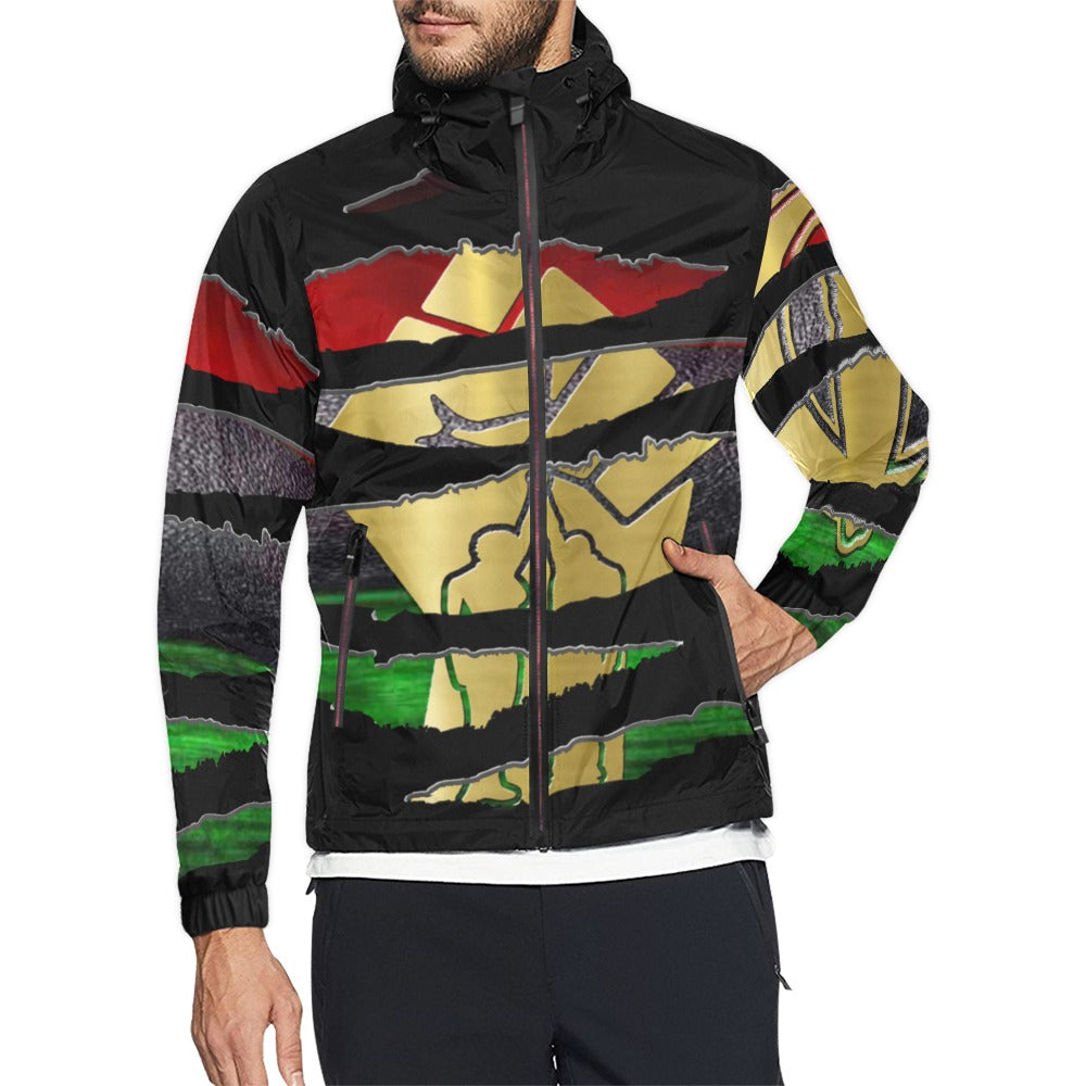 RBG ANKH RIPPED Unisex Windbreaker