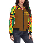 KENTE BUTAN Bomber Jacket for Women