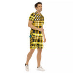 FLEXIN PLAID YLW Men's Short Sleeve Shirt Sets