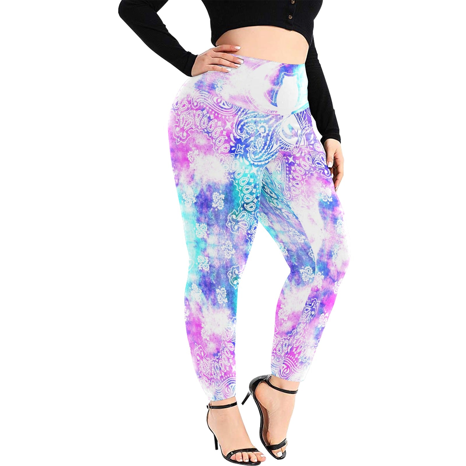 BANDANA COLORFULL Plus Size High Waist Leggings