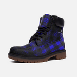DUSTY PLAID BLUE Casual Leather boots TB