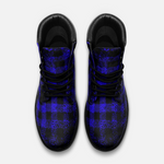 DUSTY PLAID BLUE Casual Leather boots TB