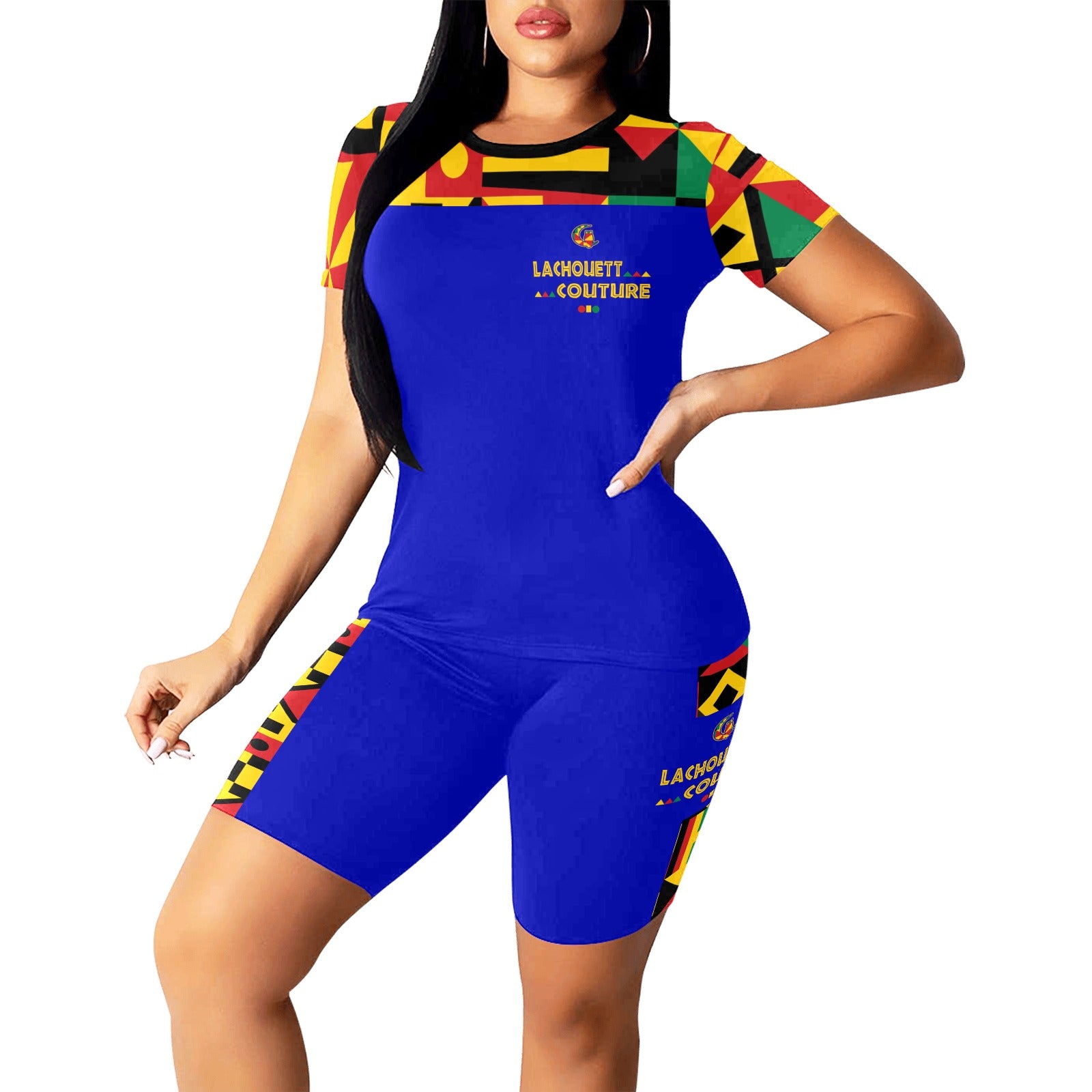 KENTE BUTAN Women's Short Yoga Set