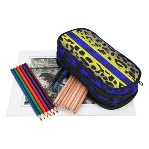 JAGUAR SKIN BLUE Pencil Pouch/Large