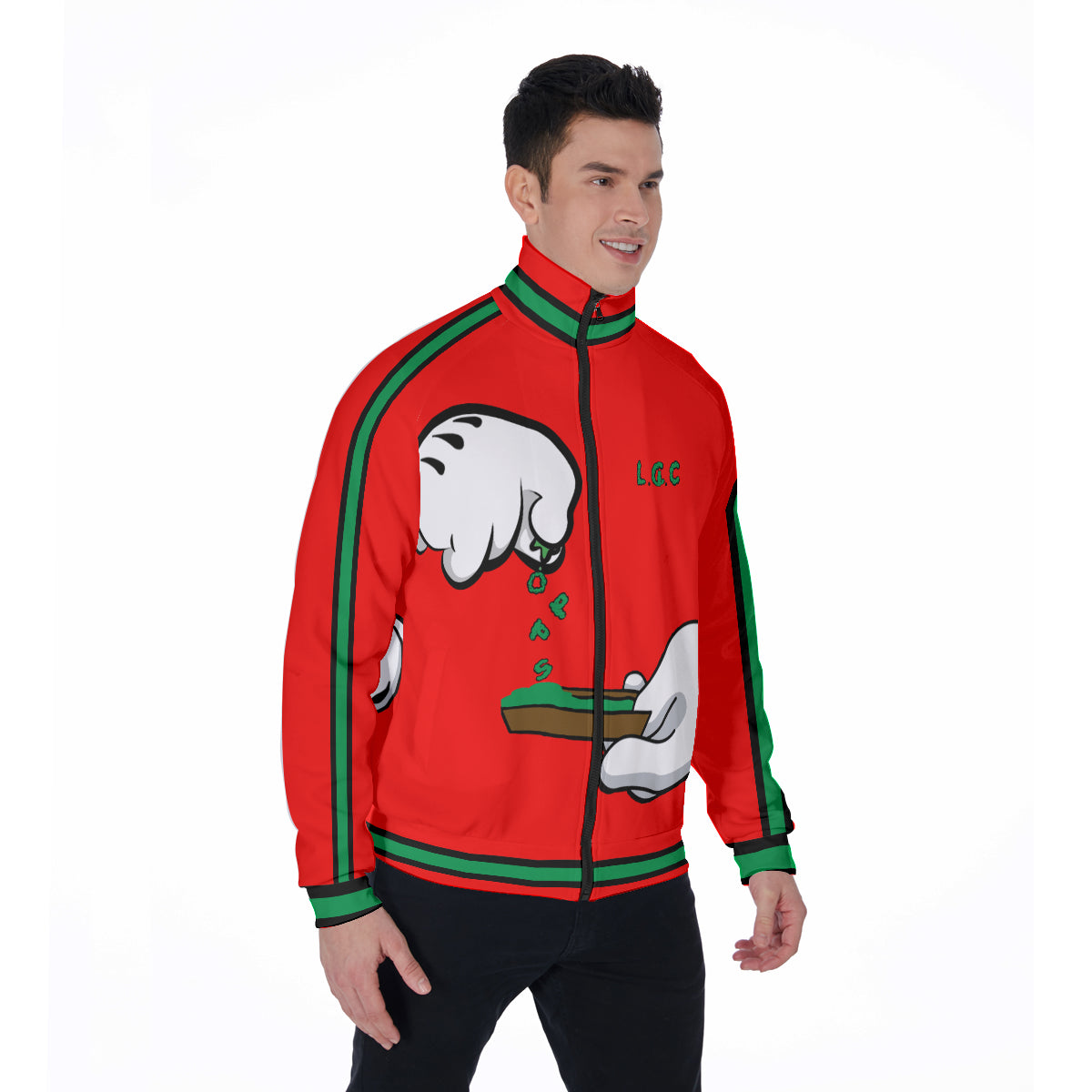 BURN THE OPPS RED Stand Collar Jacket