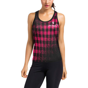 DUSTY PLAID Women's Racerback Tank Top