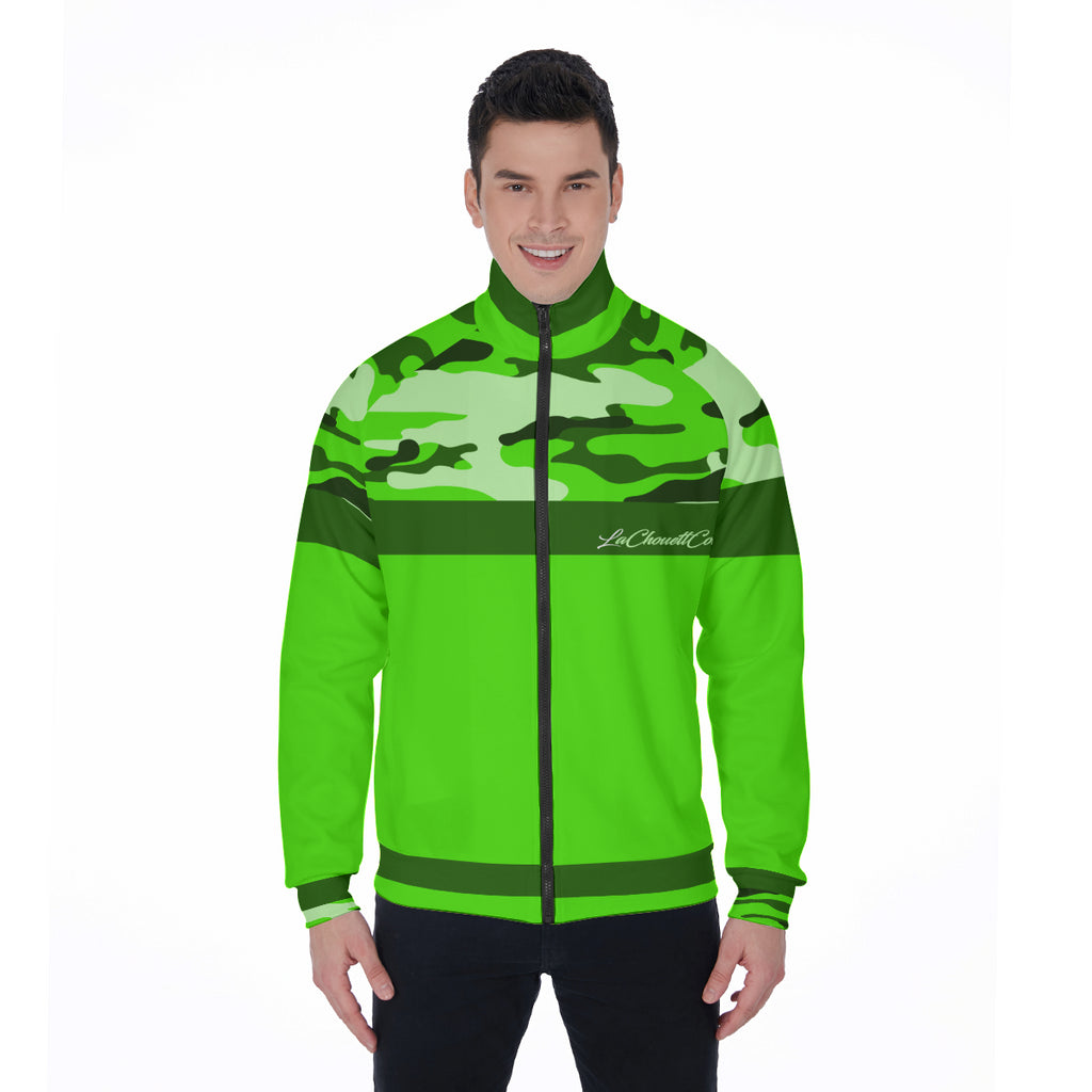 CAMOUFLAGE GREENFLUO Stand Collar Jacket