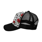 RED ROSES Trucker Cap E (Front Panel Customization)