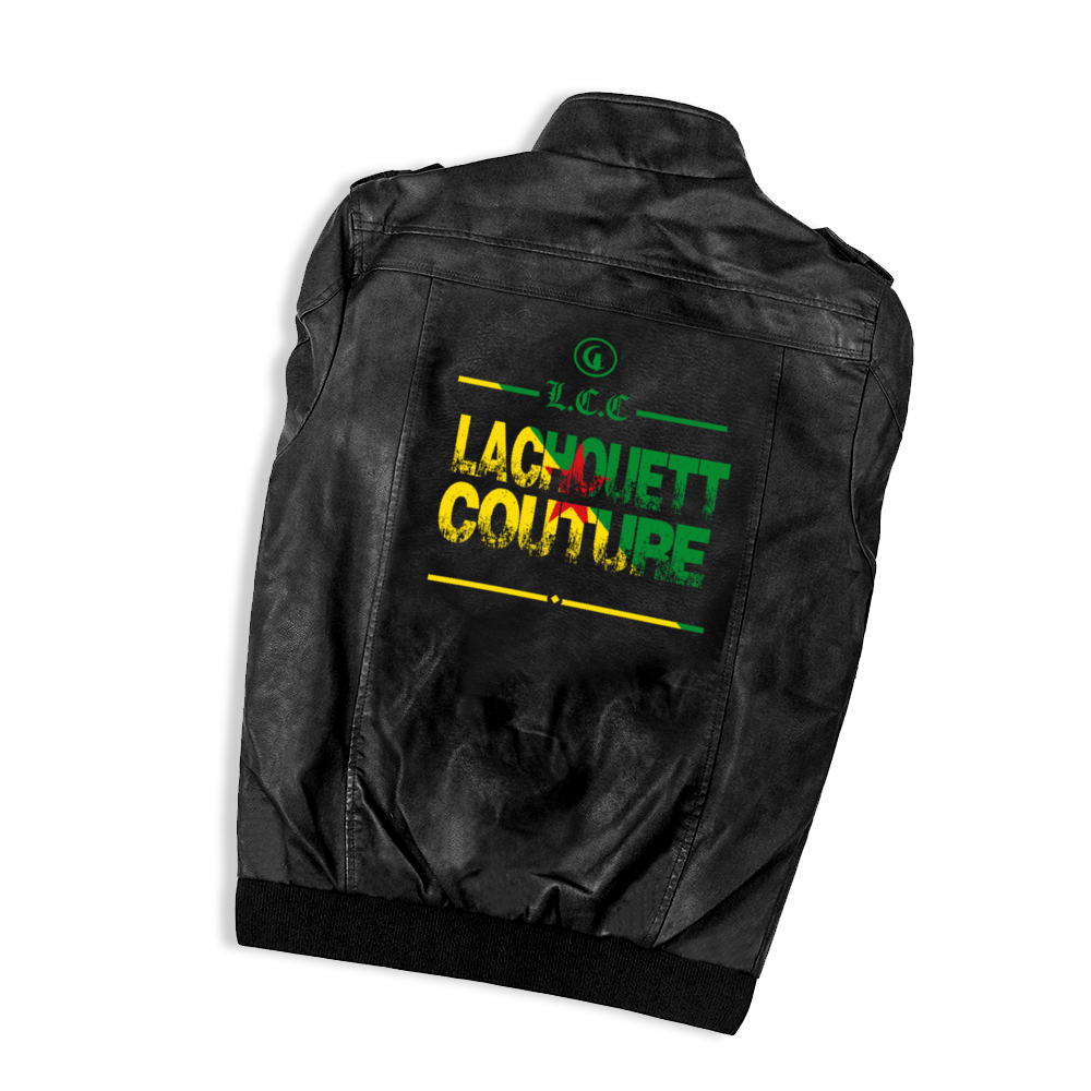 YANA GRUNDGE Leather Motorcycle Jacket with Removable Hood