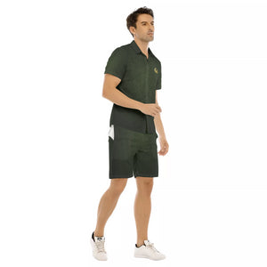 BANDANA LUXURY KAKI Men's Short Sleeve Shirt Sets