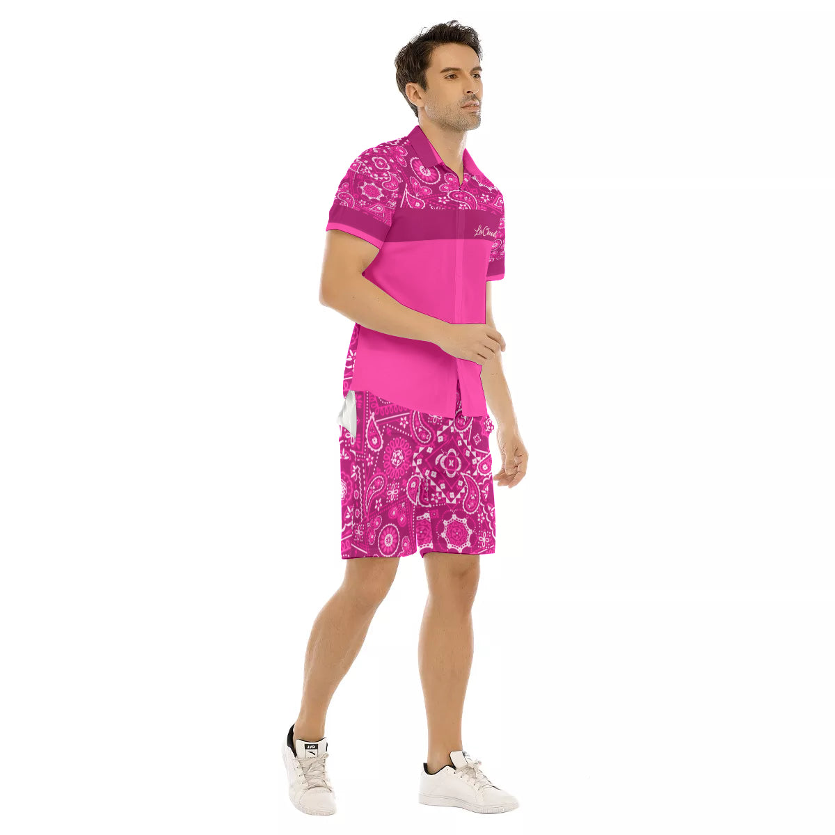 BANDANA PINKISH Men's Short Sleeve Shirt Sets