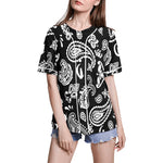 BANDANA PAISLEY All Over Print Baseball Jersey for Women