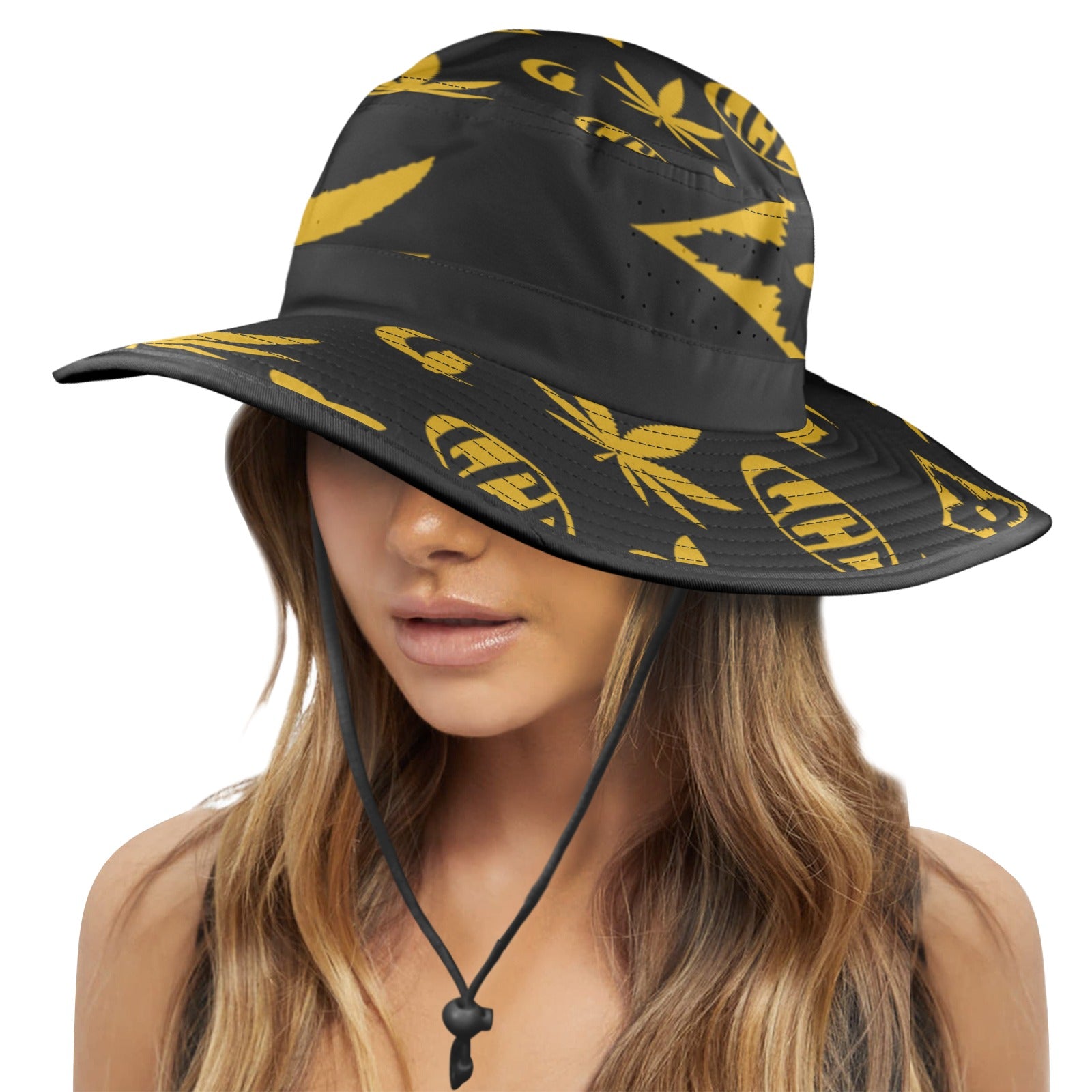 GET HIGHER Wide Brim Bucket Hat