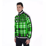 FLEXIN PLAID FLUO Men's Stand Collar Jacket