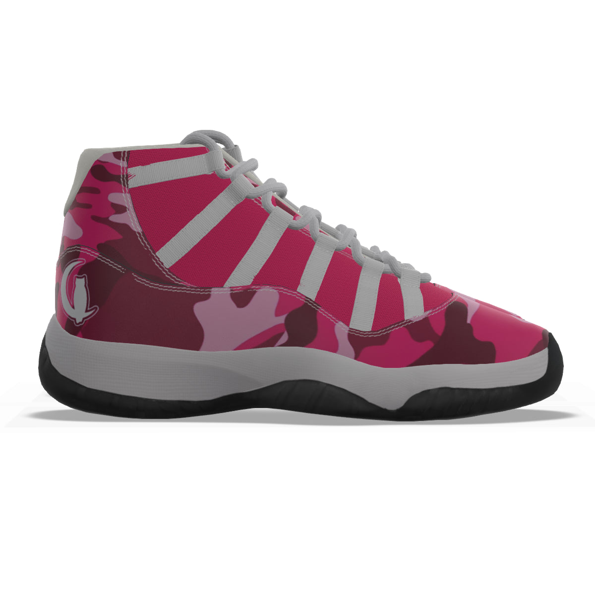 CAMOUFLAGE PINKISH Men's High Top Basketball Shoes