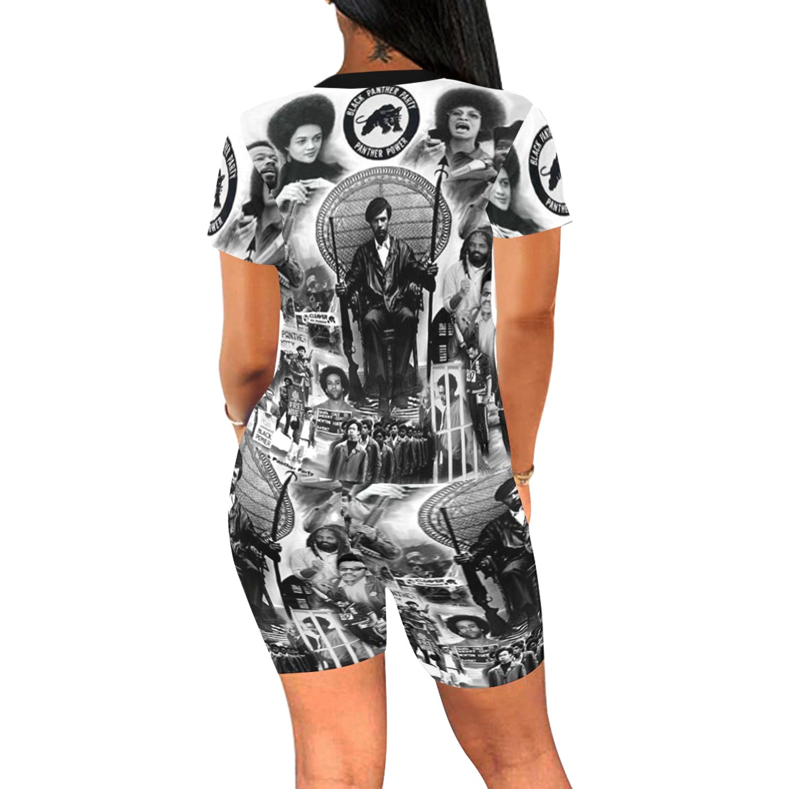 BLACC PANTHER PARTY Women's Short Yoga Set