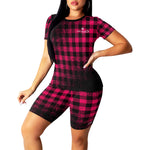 DUSTY PLAID Women's Short Set